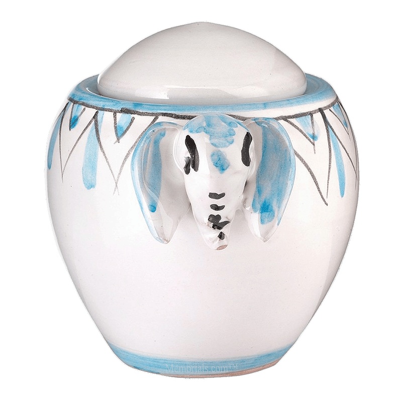 Sky Blue Elephant Keepsake Urn