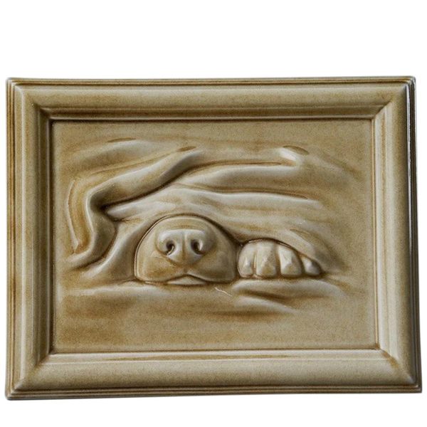 Sleeping Dog Sand Ceramic Urn