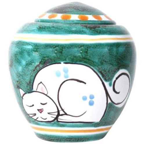 Sleeping Kitty Ceramic Large Urn