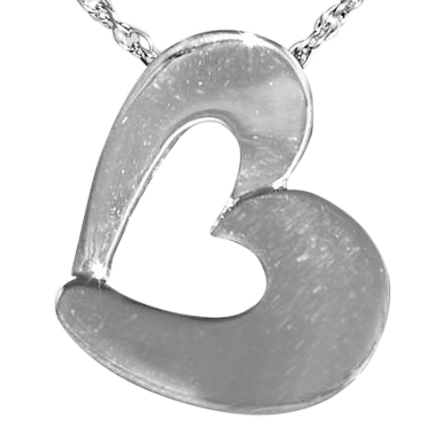 Open Slider Heart Keepsake Pendant III