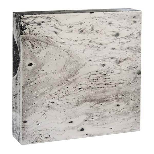 Slim Modern Marble Metal Cremation Urn