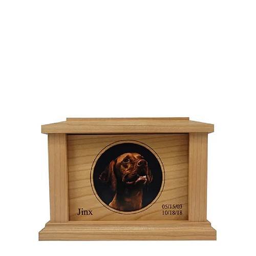 Small Cherry Circle Picture Pet Urn