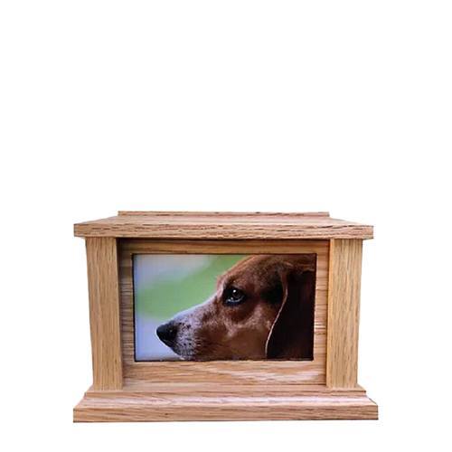 Small Oak Lasting Love Picture Pet Urn