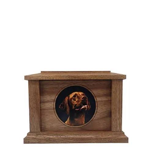 Small Walnut Circle Picture Pet Urn