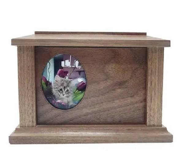 Small Walnut Picture Frame Pet Urn