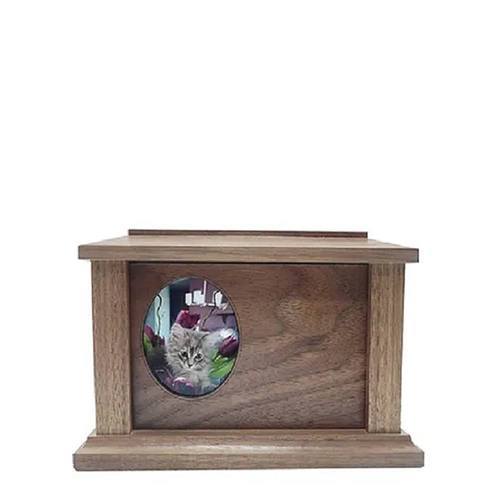 Small Walnut Picture Frame Pet Urn