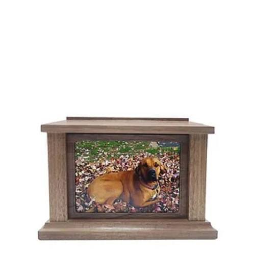 Small Walnut Rectangle Picture Pet Urn