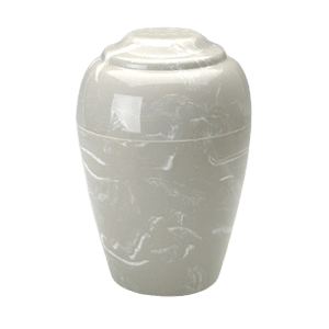 Grecian Silver Gray Marble Cremation Urn