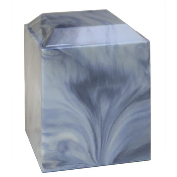 Smokey Azurite Cultured Cremation Urn