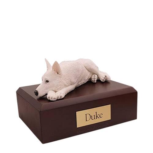 Snow White German Shepherd Medium Dog Urn