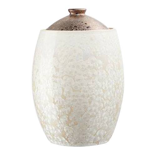 Snowy Copper Ceramic Cremation Urn