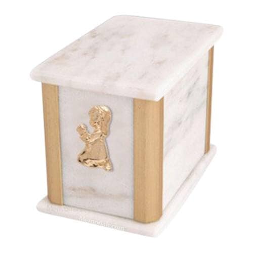 Solitude Bianco Praying Girl Cremation Urn