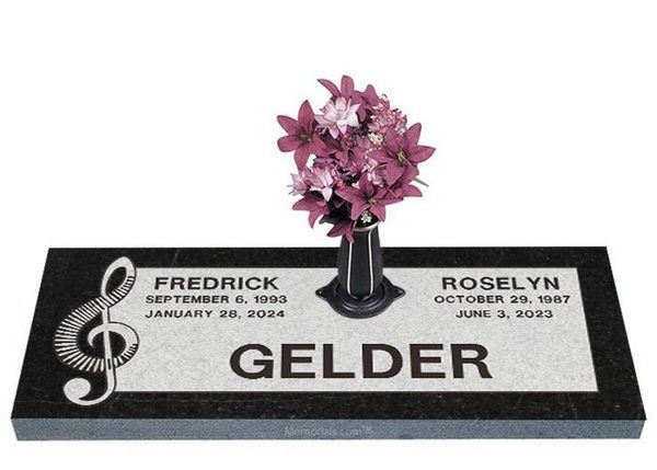 Sound of Harmony Companion Granite Headstone 42 x 12