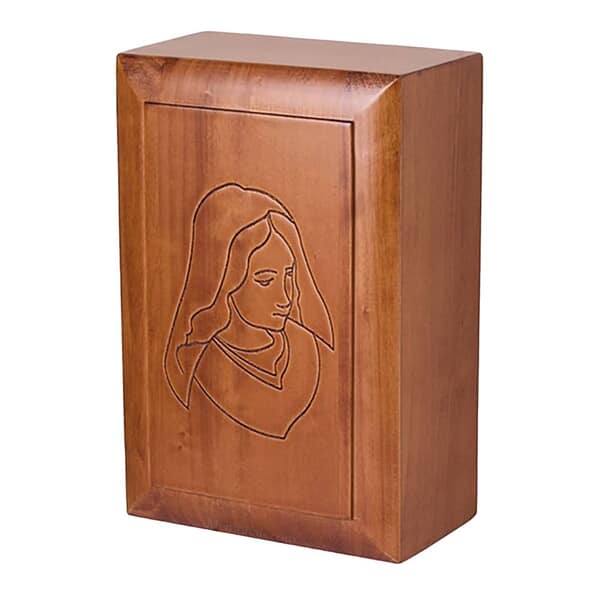 Spiritual Wooden Religious Urn