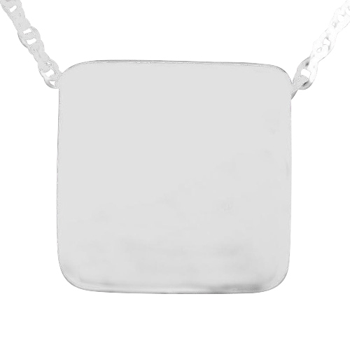 Square Slider Cremation Pendant