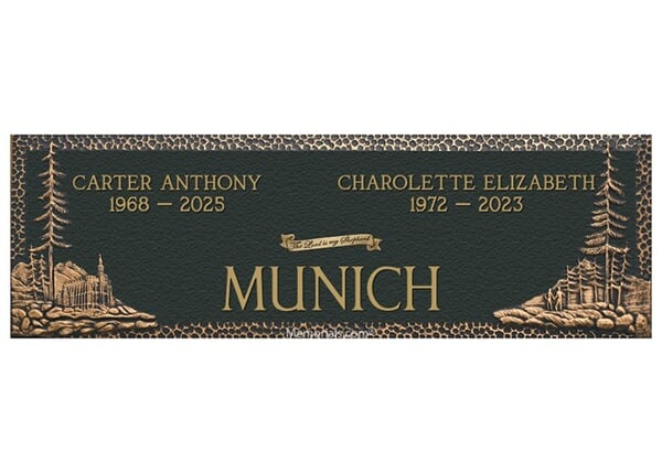 St. George Temple Bronze Plaque 36 x 13