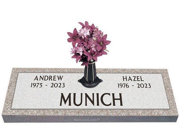 Standard Companion Granite Headstone 40 x 14