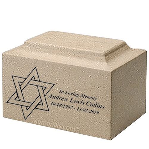 Star of David Catalina Marble Urn