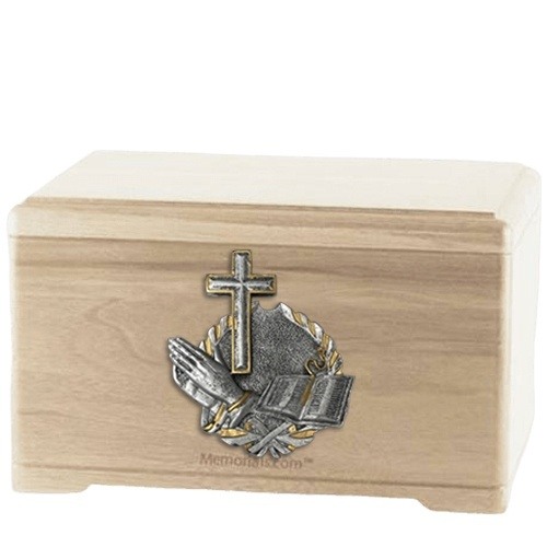 Strong Faith Maple Wood Urn