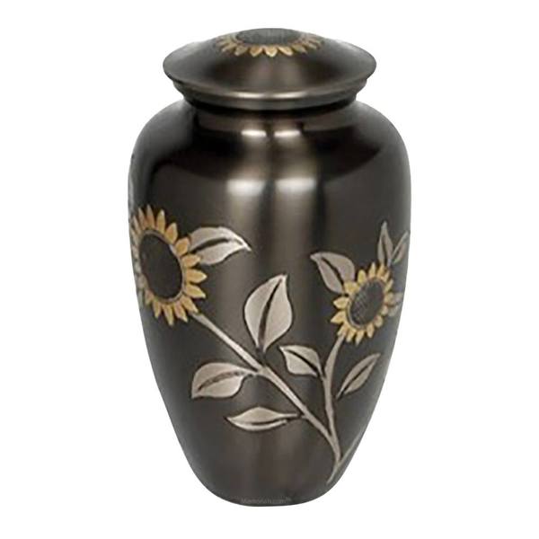 Sunflower Metal Urn