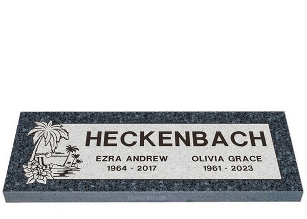 Sunset in Paradise Companion Granite Headstone 36 x 12