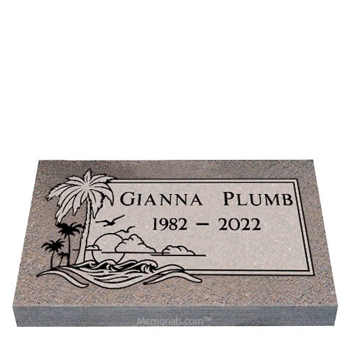 Sunset Waves Granite Grave Markers