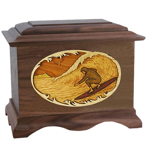 Surfer Wood Cremation Urns