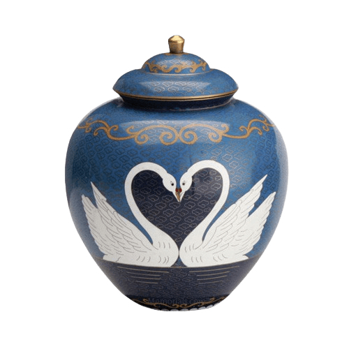 Graceful Swans Cremation Urn For Two