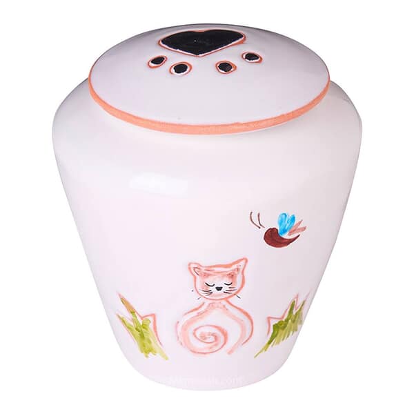 Sweet Cat Large Cremation Urn