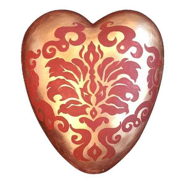 Tapestry Ceramic Heart Urn