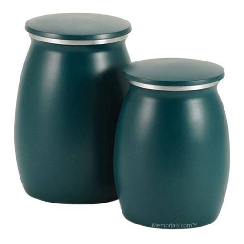 Teal Lake Metal Pet Urns