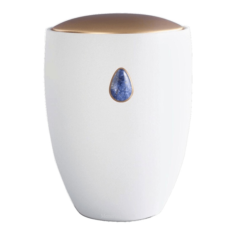 Tear Sodalite Ceramic Cremation Urn