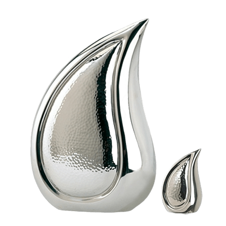 Teardrop Silver Cremation Urns