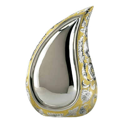 Teardrop Gold Cremation Urn