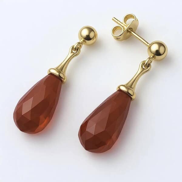 Teardrop Antique Cremation Diamond Earrings
