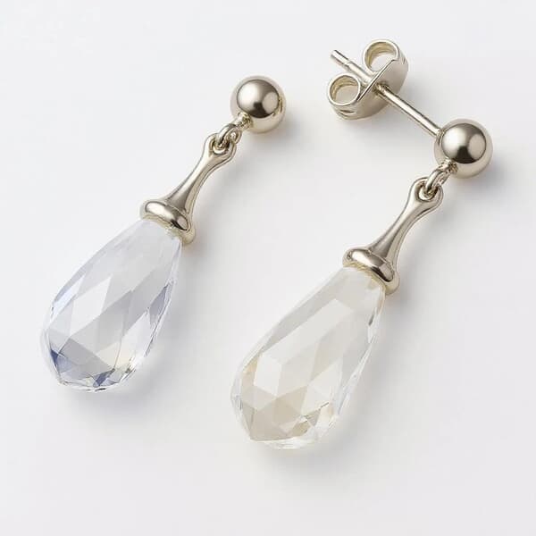 Teardrop Cremation Diamond Earrings