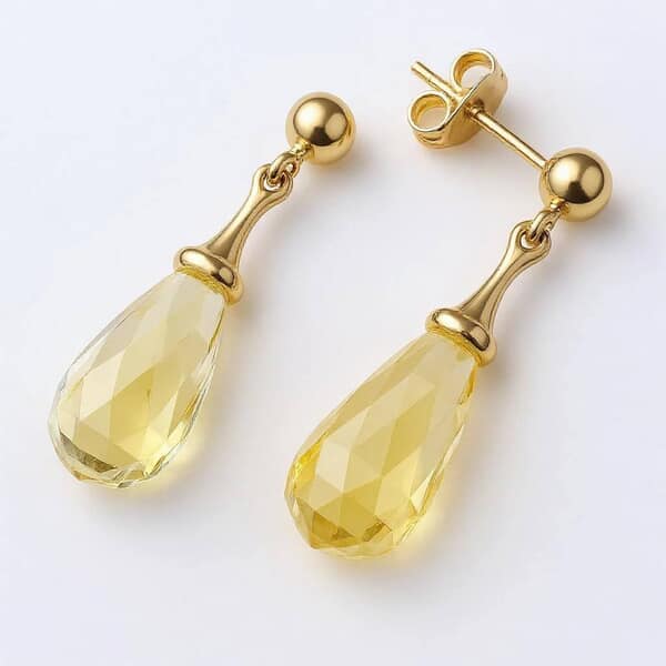 Teardrop Daisy Cremation Diamond Earrings