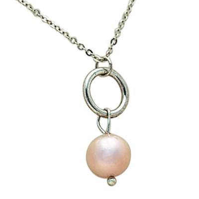 Teardrop Lavender Pearl Cremation Pendant