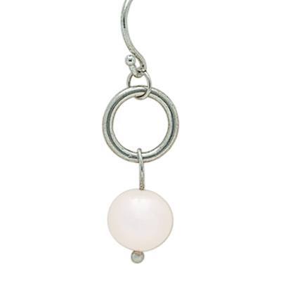 Teardrop White Pearl Cremation Earrings