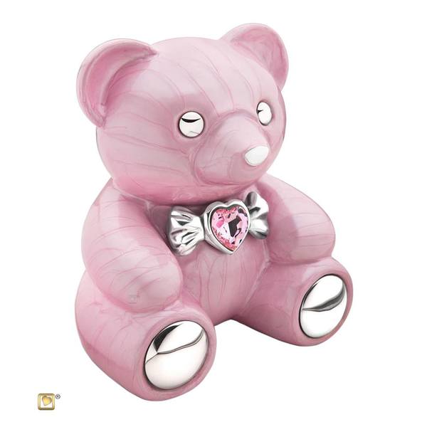 Teddy Pink Childrens Cremation Urn