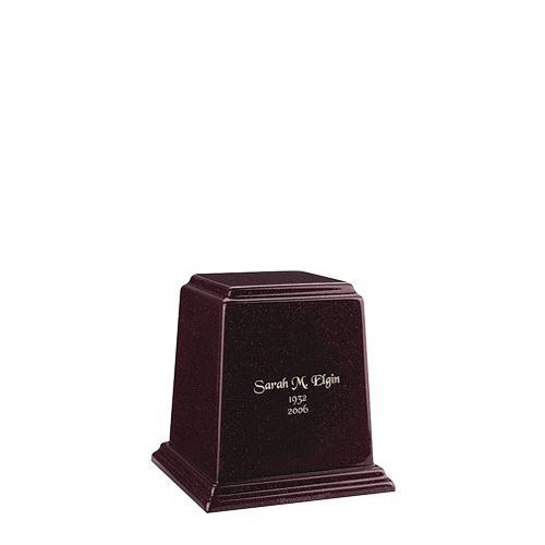 Temple Burgundy Mini Marble Urn