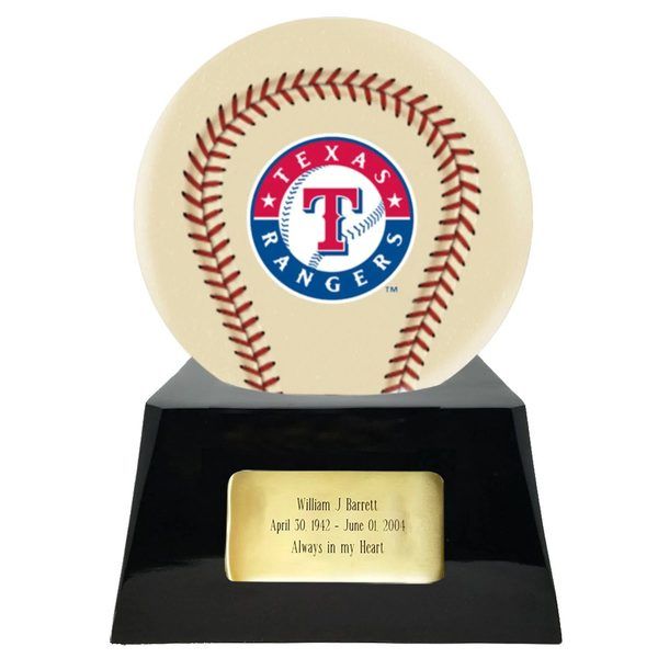 Texas Rangers Baseball Cremation Urn