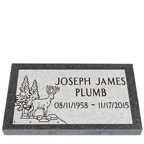 The Hunt Granite Grave Marker 24 x 12