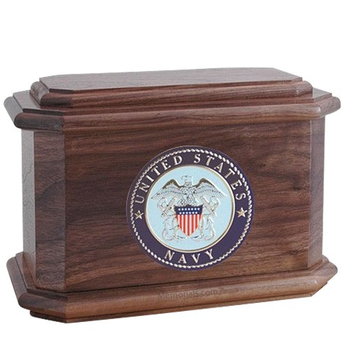 Patriot Navy Walnut Wood Urn