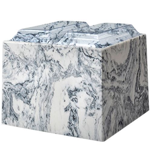 Thriving Cultured Marble Niche Companion Urn