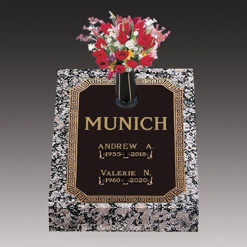 Together Forever Companion Deep Bronze Headstone 24 x 30