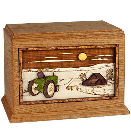 Tractor & Moon Mahogany Companion Urn