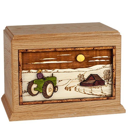 Tractor & Moon Oak Companion Urn