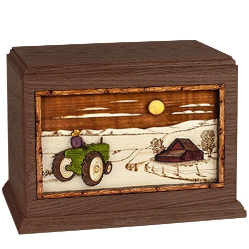 Tractor & Moon Walnut Companion Urn