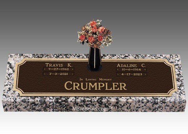 Tranquil Moments Bronze Headstone 44 x 14